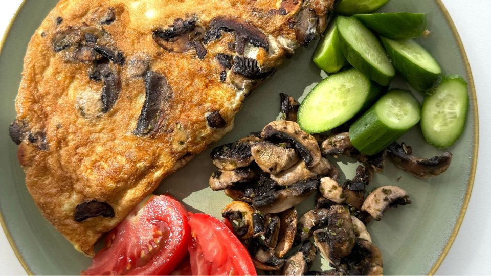 mantarli omlet